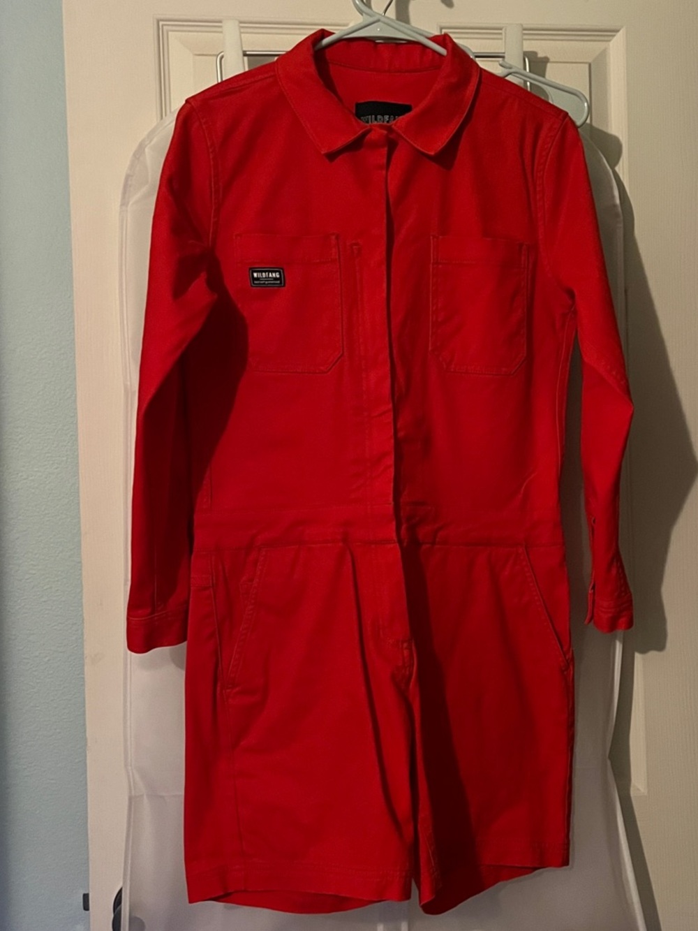 Wildfang Essential Romper: Long Sleeve Coverall Shorts